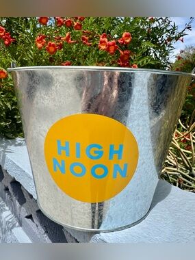 BRAND NEW High Noon Sun Sips Seltzer Beer Can Promo Galvanized Metal Ice Bucket